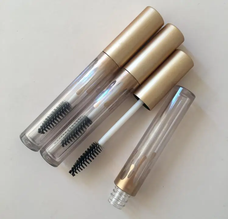 

2.5ml Cosmetic Clear Mascara Tube with Gold Cap, DIY Empty Beauty Makeup Eyeliner Refillable Containers SN822