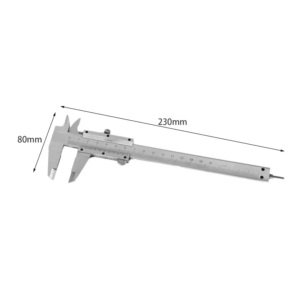 

Practical Vernier Caliper 6" 0-150mm/0.02mm Metal Carbon Steel Calipers Gauge Micrometer Measuring Tools