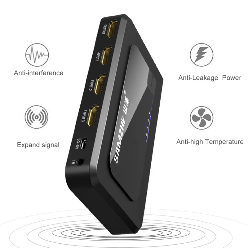 SAMZHE 4K HDMI сплиттер 3/4/5 портов коммутатор 1080P Кабель адаптер для XBOX 360 PS3 PS4 Android HDTV