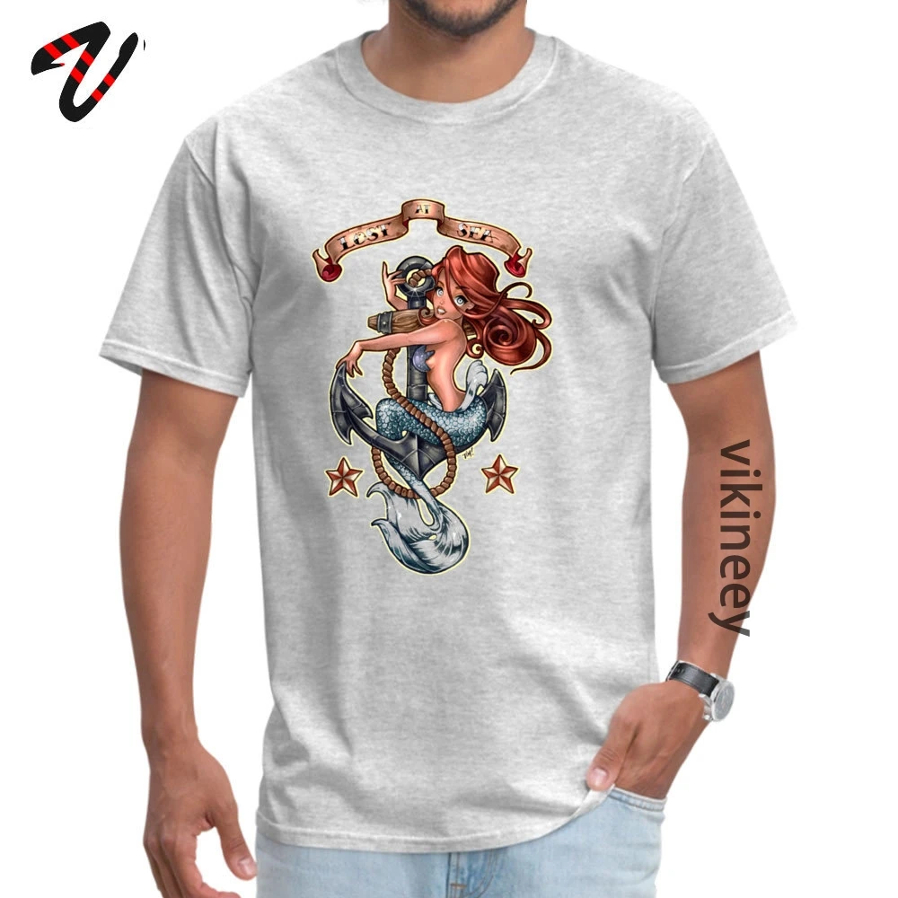 Потеряться в море новый дизайн пользовательского футболки для девочек с круглым