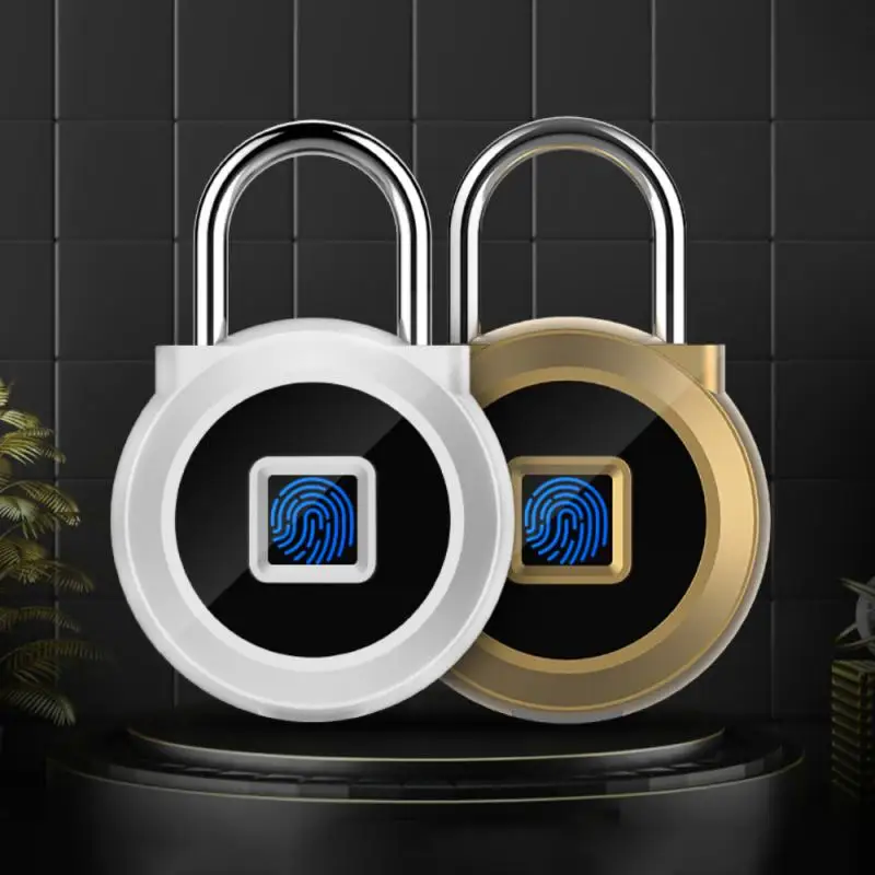 

Fingerprint Lock USB Rechargeable Waterproof Smart Thumbprint Padlock Anti-theft Electric Mini Lock For Luggage Case Gym School