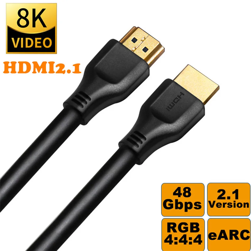 Кабель HDMI 2 1 8K кабель UHD HDR 48 Гбит/с для PS4 ноутбуков ПК ТВ сплиттер переключатель