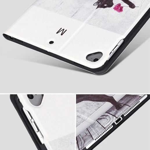 Мягкий чехол из искусственной кожи с откидной крышкой в мультяшном стиле для iPad 2