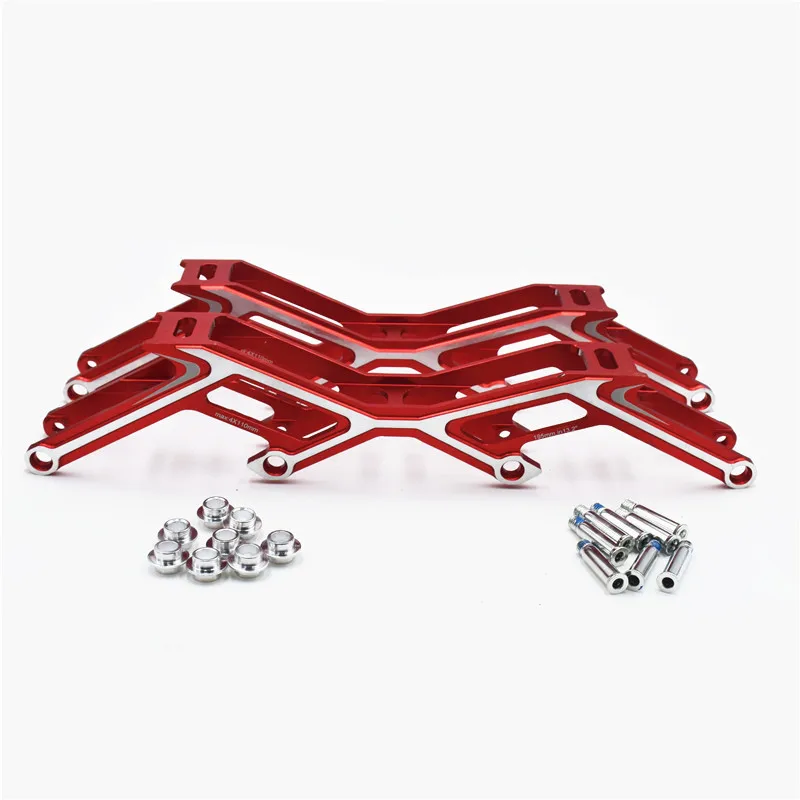 red silver Новые 4 колеса трек Дорожный марафон катания на коньках рама 4X110 мм 4X100 4X90 встроенные скоростные коньки база гоночный шасси M7 сплав 190 г Сверхлегкий - Цвет: red silver