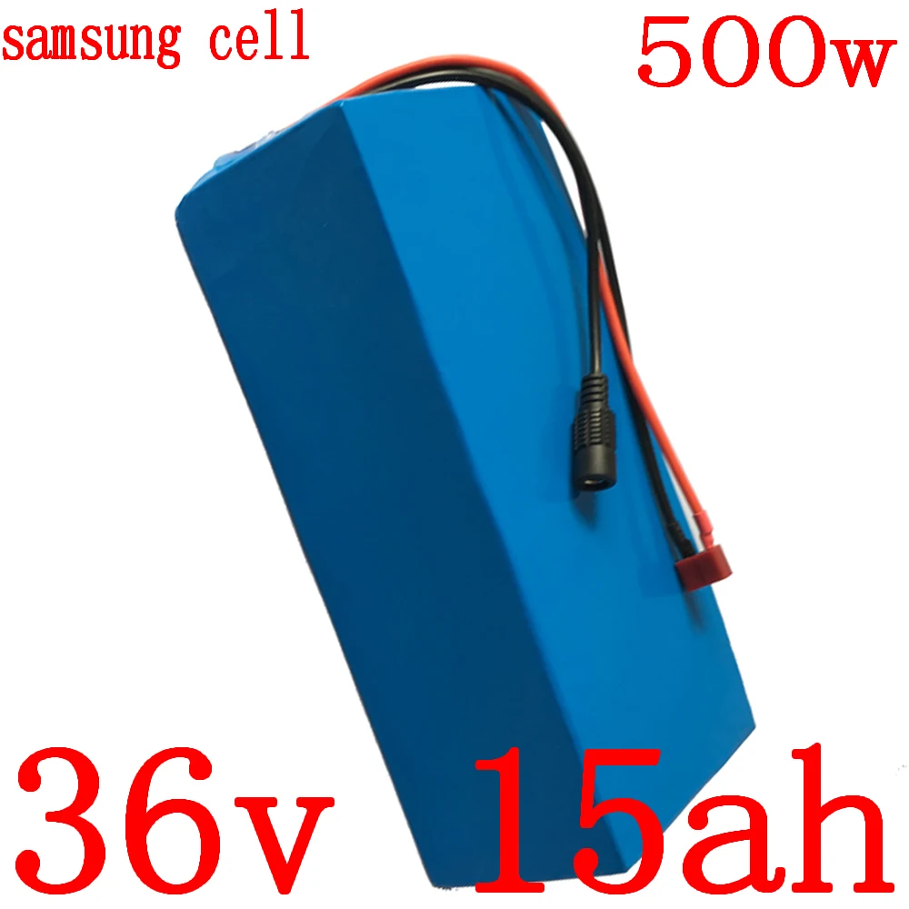 36V аккумулятор 500 Вт 36В тормозной 15AH аккумуляторный отсек для электрического велосипеда 36V 15ah литий-ионный аккумулятор ИСПОЛЬЗОВАТЬ samsung сотовый с 42В 2A зарядное устройство