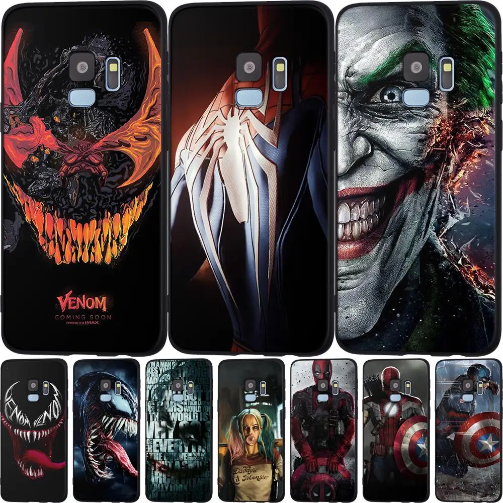 Venom чехол для Samsung Galaxy J3 J5 J7 ЕС S8 S9 S10 плюс S10E A5 A6 A7 A8 A9 A70 A50 A40 M20 для задней панели мобильного телефона из термопластика чехол