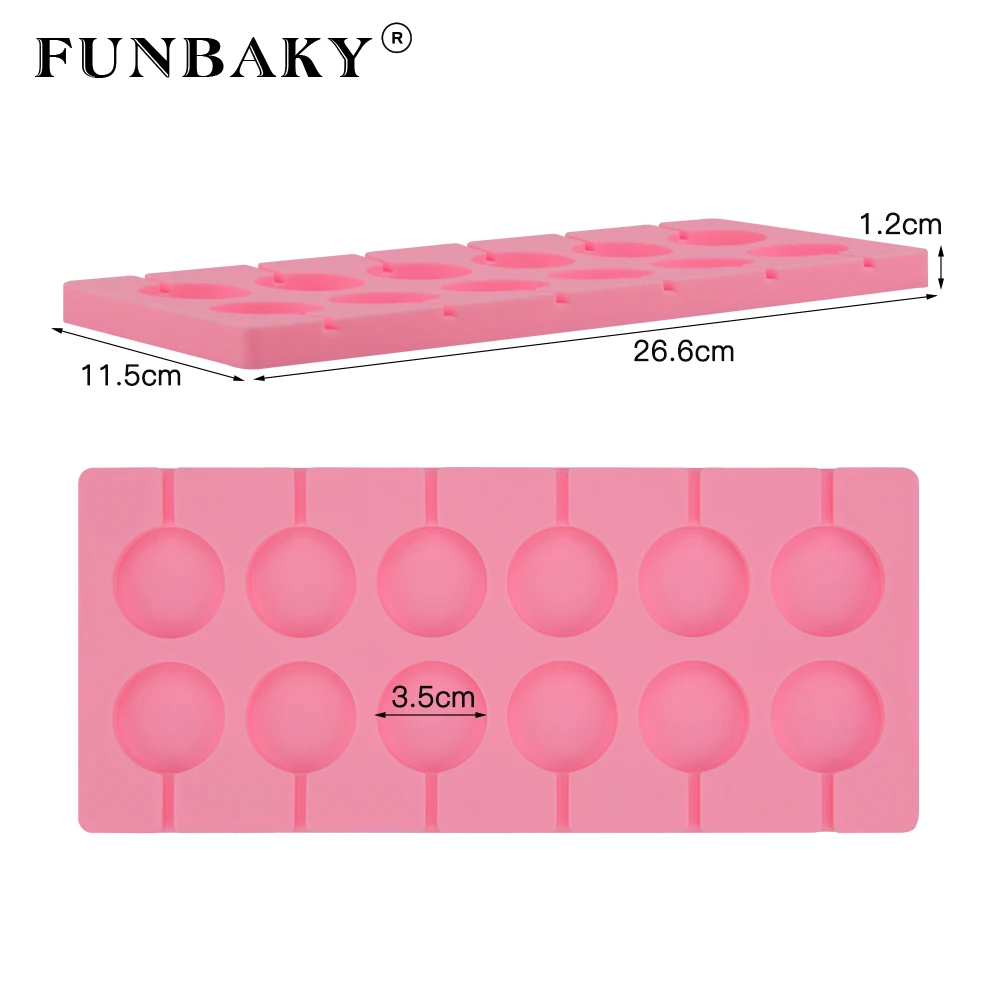 FUNBAKY 6 отверстий силиконовая форма для леденцов сделай сам леденец шоколад