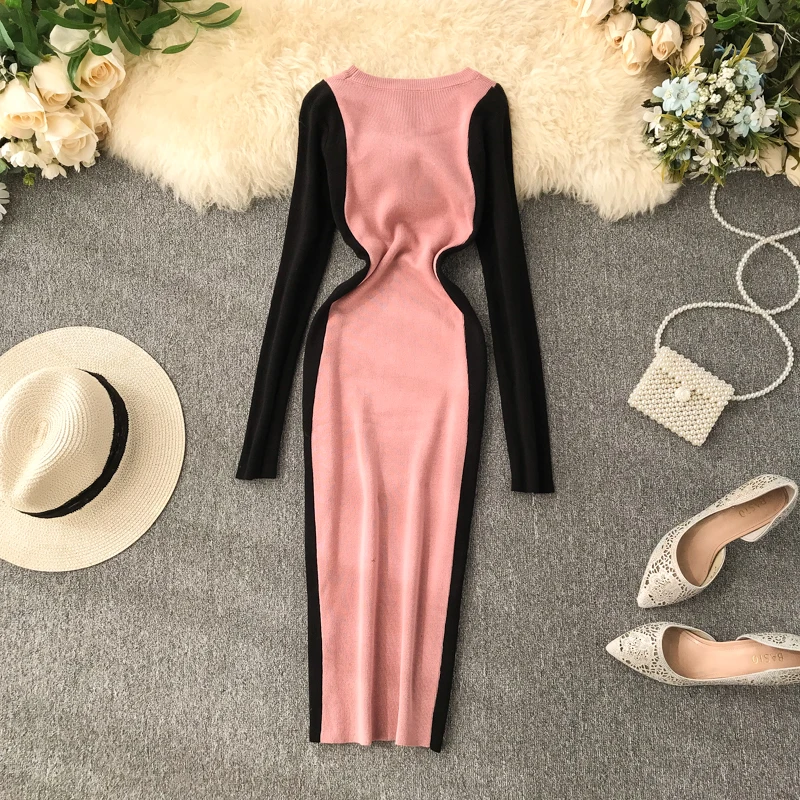 2019 Новая модная женская одежда осенне зимнее платье с вышивкой женское вечернее