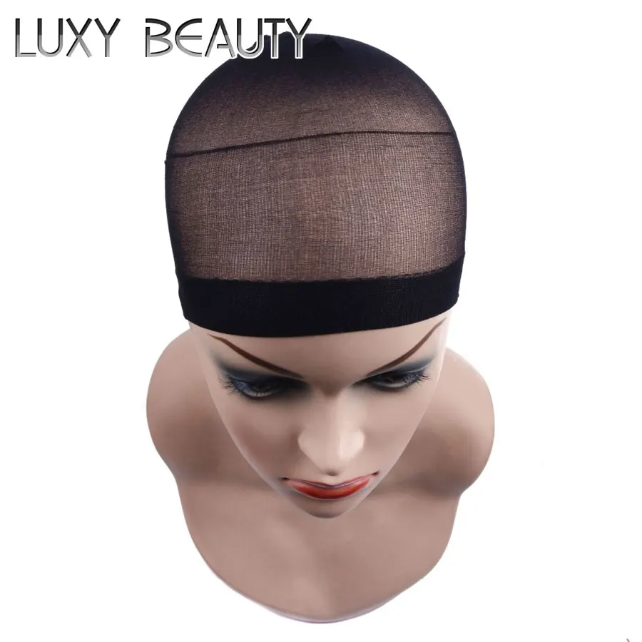 Black 10PCS 10 шт., парик на шнурке, эластичная шапка для волос, снуд, парик, шапка для изготовления париков, свободный размер, унисекс, человеческие волосы для наращивания - Цвет: Black 10PCS