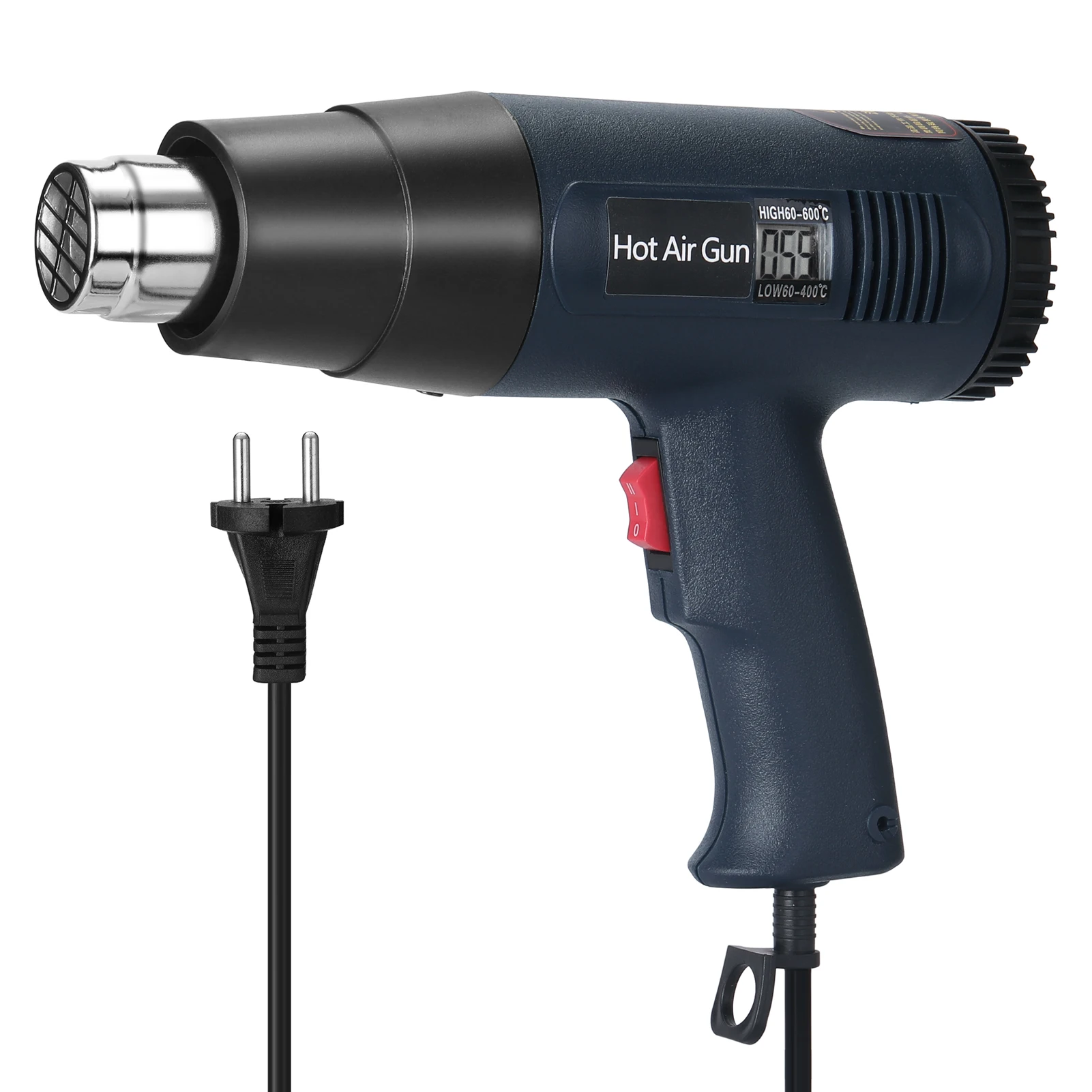 

2000W Digital Display Electric Hot Air Machine Handheld Dual Wind Speed Stepless Thermostat Film Heating Hot Air Power Tool