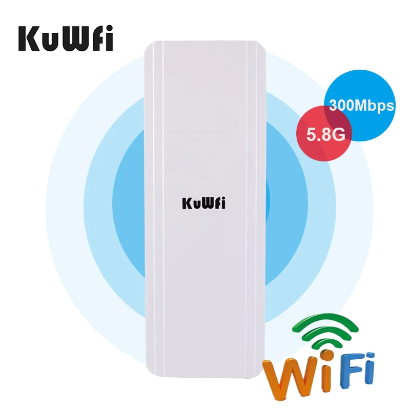 KuWFi Открытый Wi Fi мост 5 8G 300 Мбит/с маршрутизатор беспроводной ретранслятор точка в