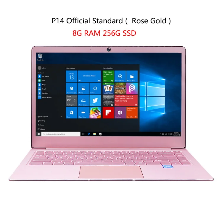 Rose Gold 8G 256G Ноутбук P14 14 дюймов 1920*1080 Intel Celeron J3355 двухъядерный ноутбук 8 ГБ ОЗУ 128 ГБ/256 ГБ/512 Гб ПЗУ Win10 HDMI Bluetooth компьютер - Цвет: Rose Gold 8G 256G