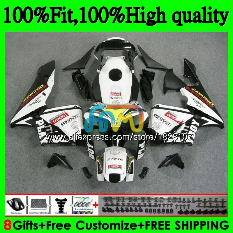 

Injection For HONDA CBR 600RR 600F5 600CC F5 03 04 108BS.53 CBR600RR CBR600F5 CBR White black 600 CBR600 RR 2003 2004 Fairings