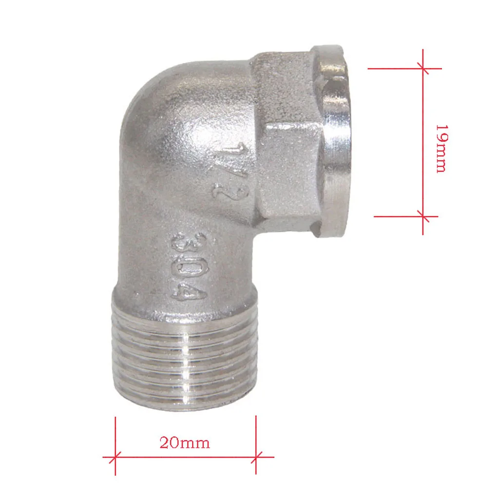 

Baoblaze 1/2" Double End Pipe Fitting Threaded Elbow Connector DN15