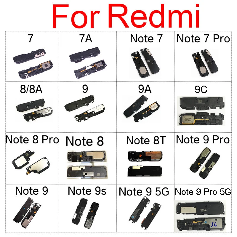 Модуль звонка громкоговорителя для Xiaomi Redmi 7 7A 8 8A / Note Pro Громкий Динамик Звуковой