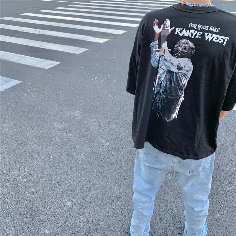 

Best Quality Vintage Kanye West YE Sunday Service T shirts Men Women 1:1 Wash Make Old Oversize Top Tees T-shirts harajuku