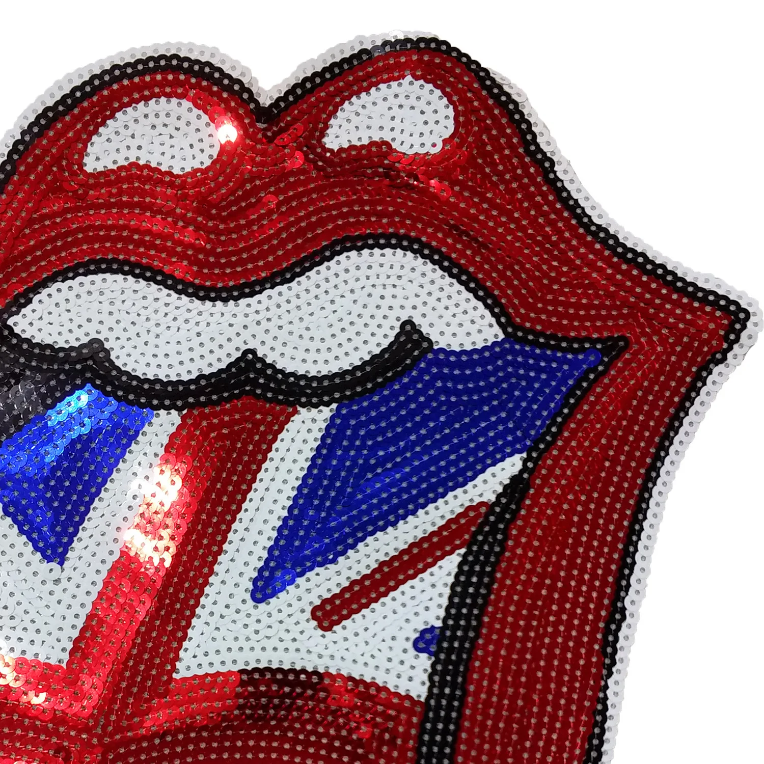 Большой рот блесток патчи Вышивка Аппликации пришить на одежду сумки швейные