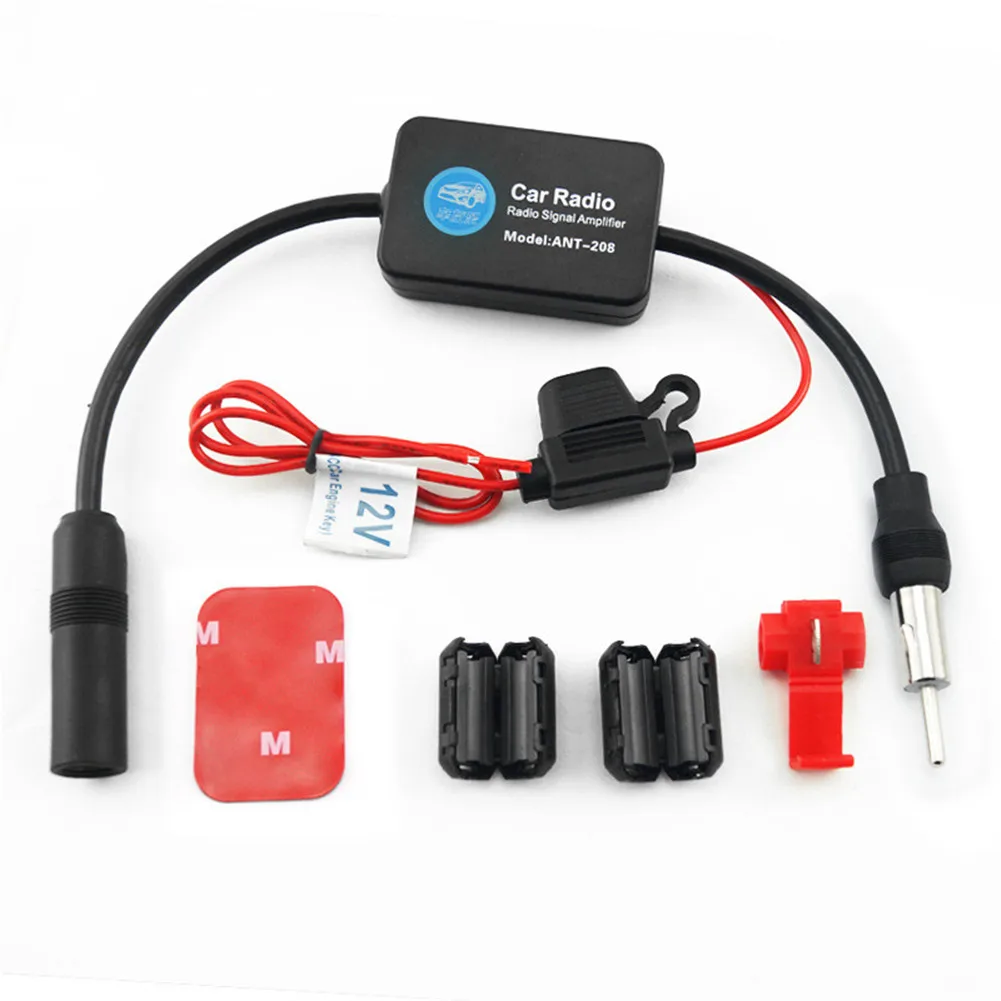 

Универсальный автомобильный усилитель радиосигнала AM/ FM, антенны, усилитель радиосигнала, Внешние детали, автомобильный усилитель радиоси...