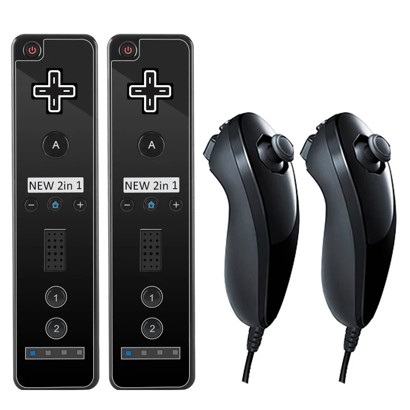 2 шт. Управление Для Wii дистанционного Геймпад Встроенный Motion Plus для Ninetend Wii/Wii U