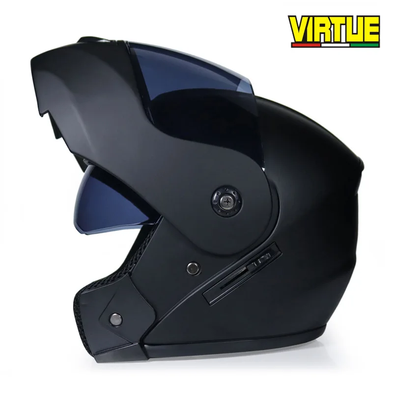 Motorcycle Helmet Double Lens Open Face Helmet Full Face Helmet Racing Helmet Running Helmet Unisex Dual-Use Helmet - Color: 6