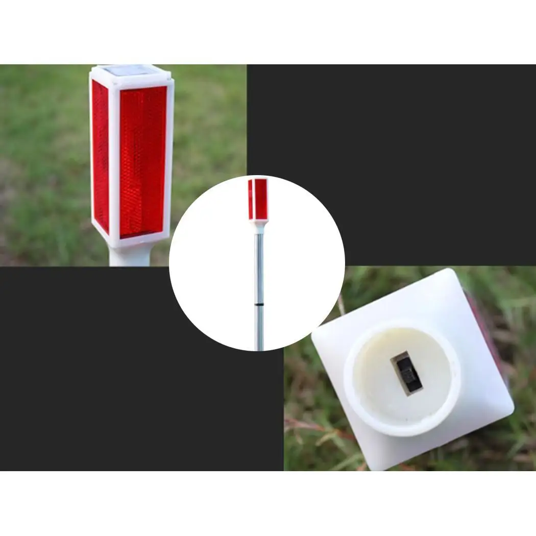 5 шт./кор. солнечные дорожные указатели устойчивый мигающий настройки красный 157G