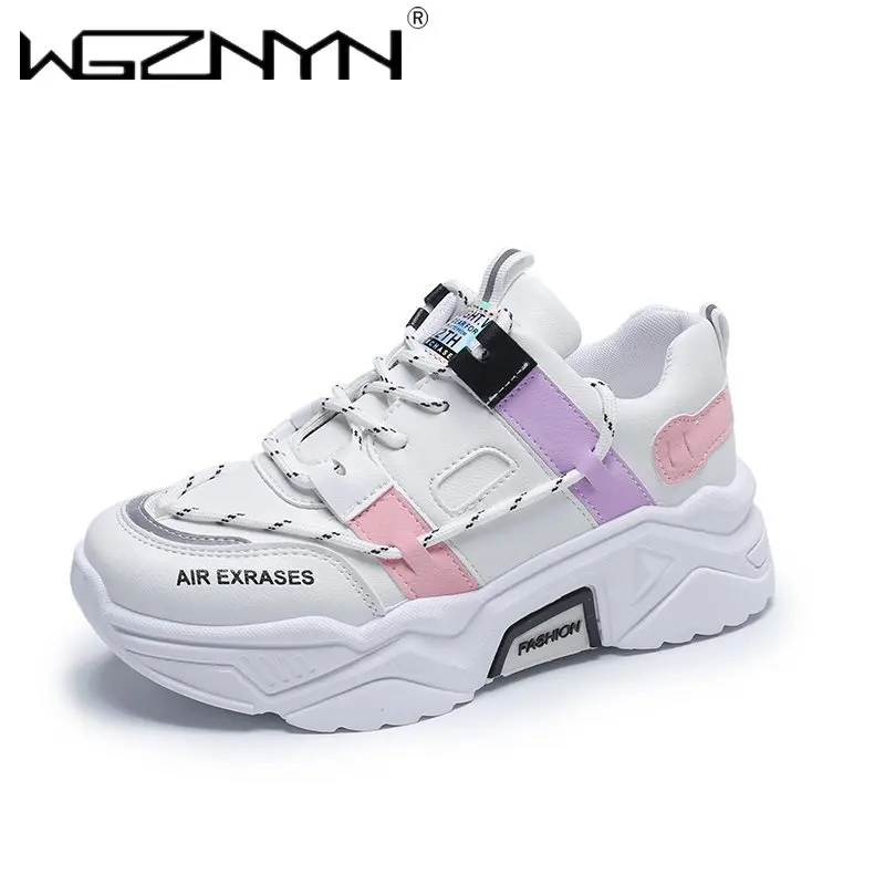 

Новинка 2021, Весенняя модная женская повседневная обувь WGZNYN, удобная обувь на платформе, женские кроссовки, женские кроссовки, женская обувь
