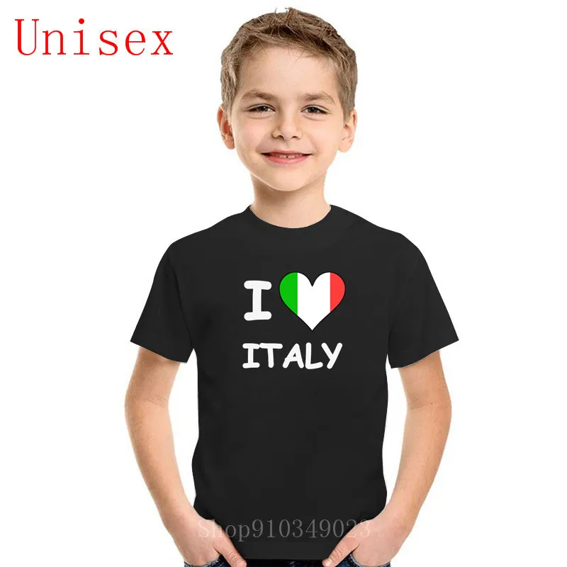 Я люблю Италию в виде флага и сердца Детская футболка с длинными рукавами одежда