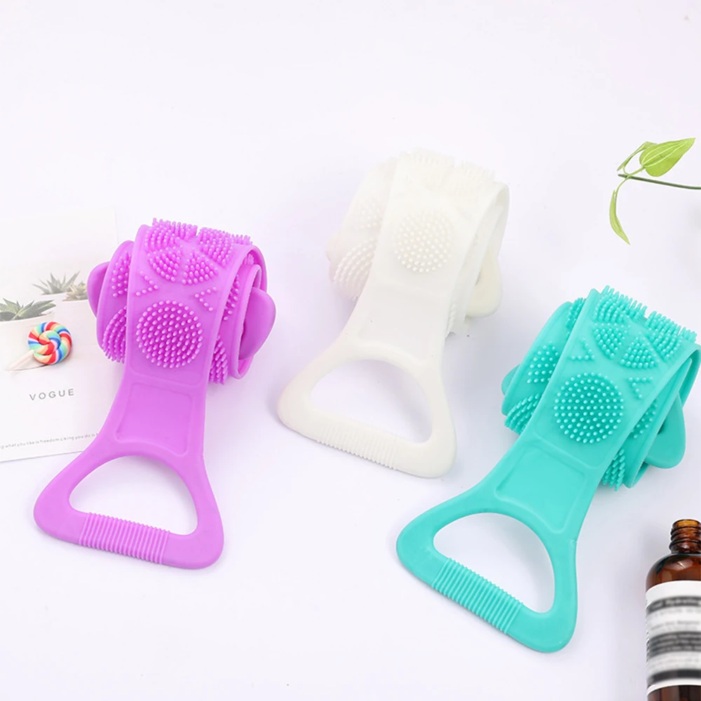 Портативная силиконовая Массажная полоса для чистки тела двухсторонний