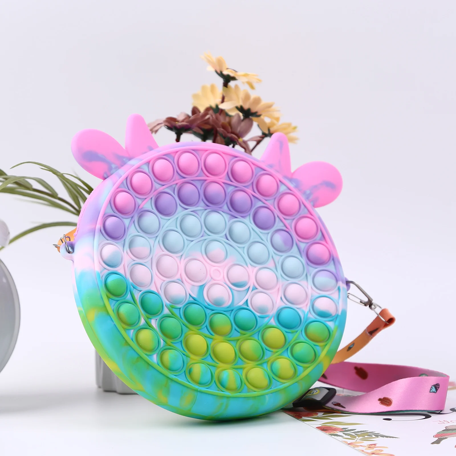 

Повседневная Женская пузырчатая сумка для снятия стресса, необычная емкость из силикона, развивающие игрушки для детей