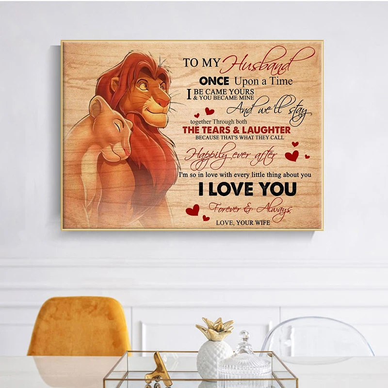 Персонализированная Картина на холсте с романтическими надписями для моей жены