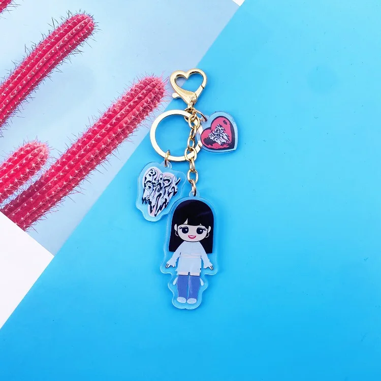 Металлический брелок JISOO LISA ROSE JENNIE с мультяшным рисунком Модный милый маленький