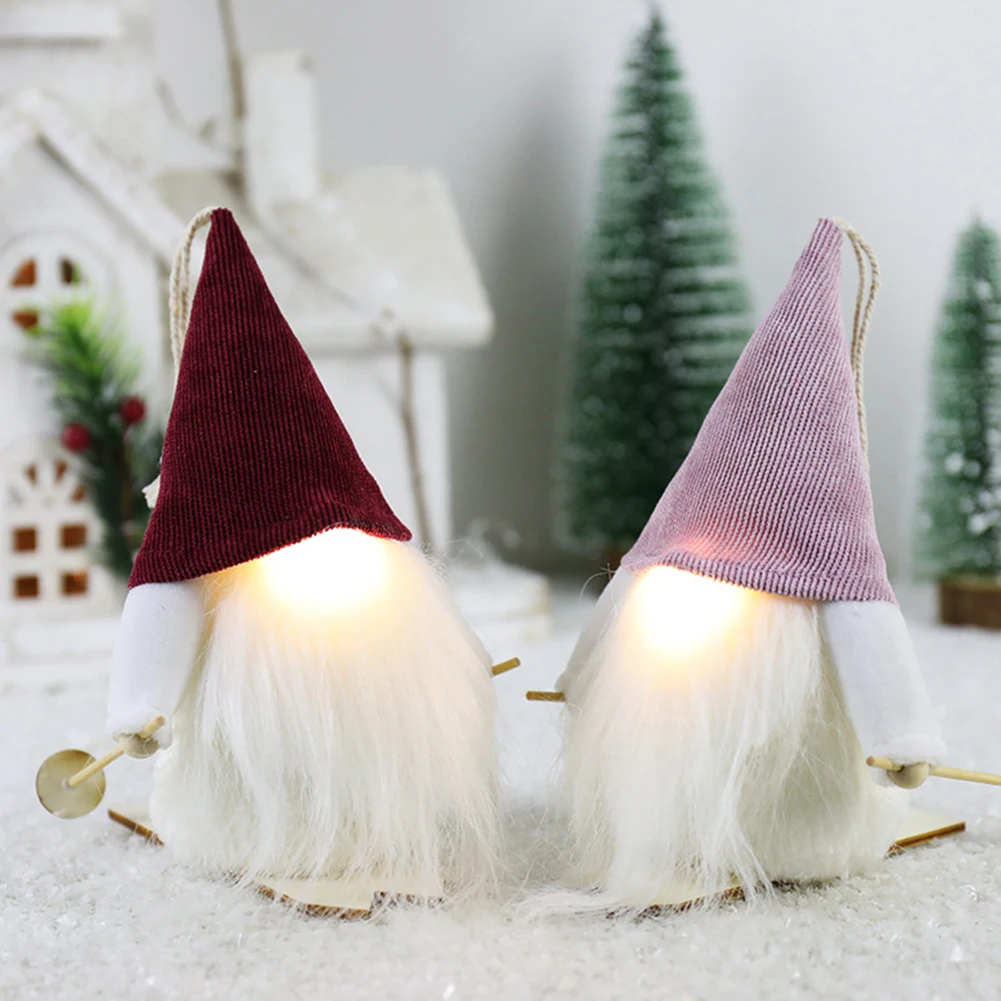 

Рождественская карликовая безликовая кукла с подсветкой, светящиеся украшения для дома, камина, настольные украшения для стола, Рождествен...