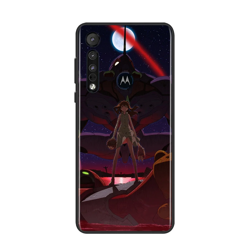 

Anime Mech Girl for Motorola G9 G8 G Edge One E7 E6 Power Lite Marco Hyper Fusion Plus Play Black Phone Case