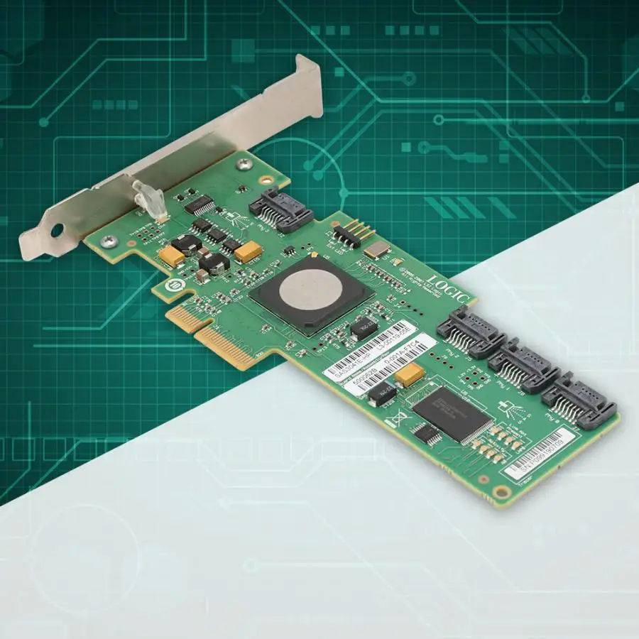 Для LSI SAS3041E B3 Chip 3 ГБ/сек. 4 port For SAS/RAID Controller 433906 001 for SAS Array Card|Платы расширения| |