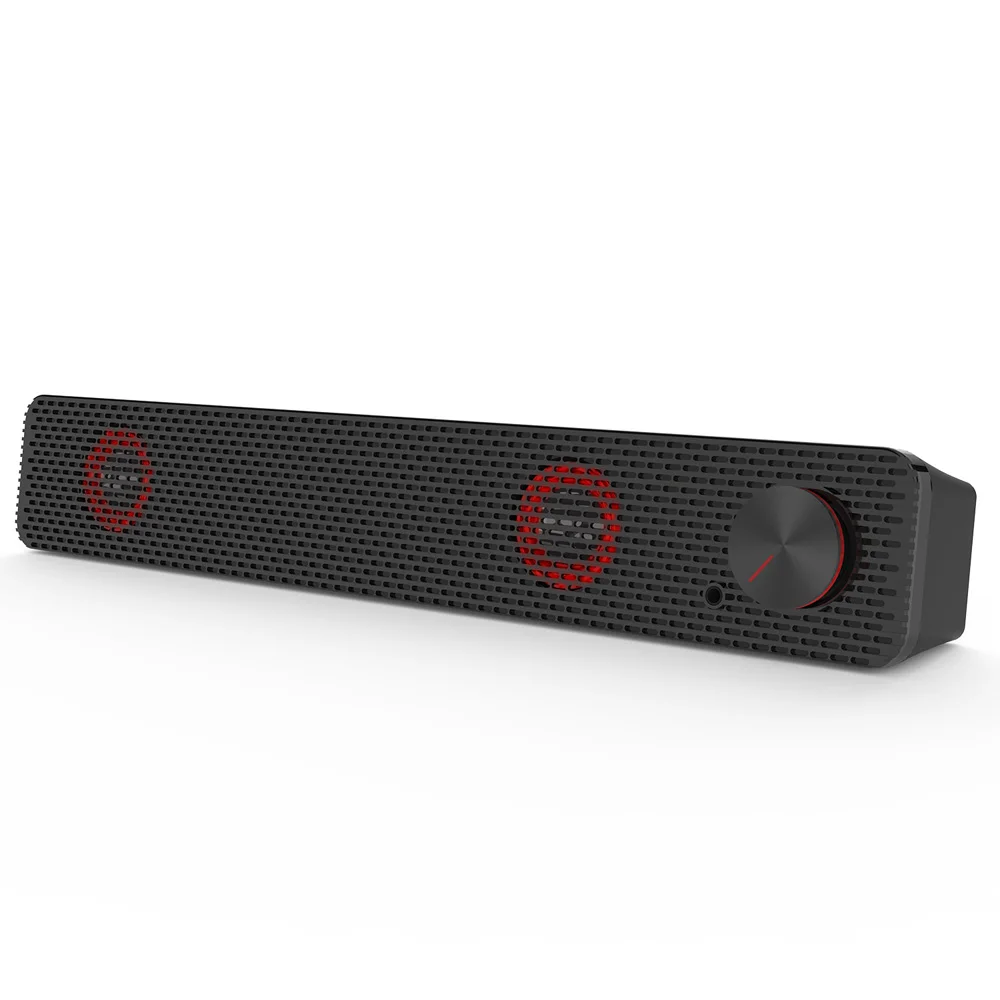 Smalody Саундбар 10 Вт компьютерный динамик 3,5 мм проводной динамик HiFi стерео звуковая панель динамики с питанием от USB для ноутбука компьютера телефонов