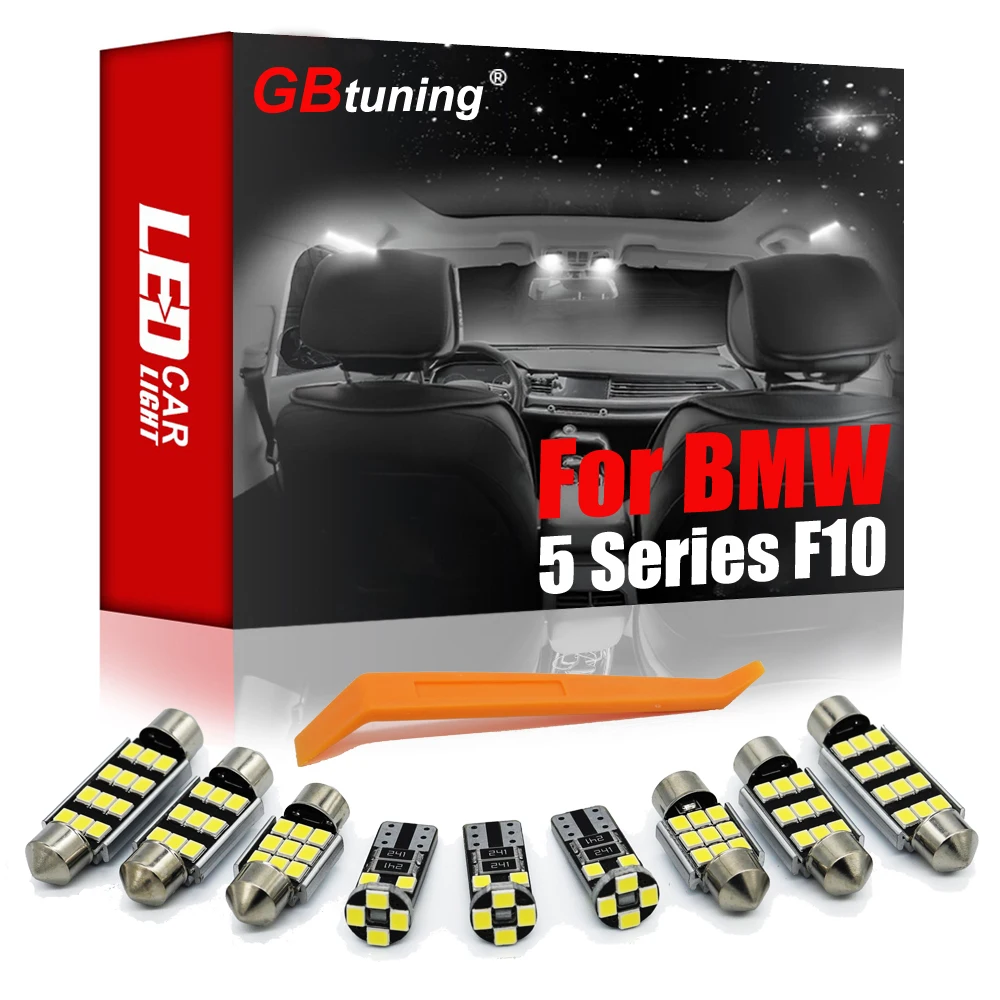 

GBtuning Canbus LED Внутреннее освещение комплект 18 шт. для BMW 5 серии F10 528i 528i 535i 535i xdrive 550i 550i M5 (2011 +) запчастей автомобильных ламп