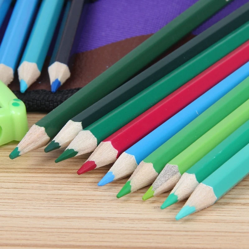 

50 Piece Colouring Pencils Set, Art Colour Pencils Drawing Pencils with Portable Roll-Up Canvas Case Sharpener for Artist Sketch