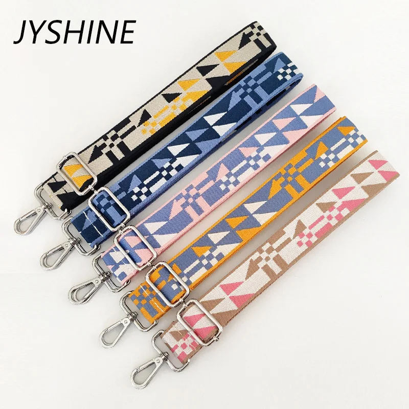

2021 New Geometric Patterns Wide Shoulder Straps Adjustable One-shoulder Messenger Bag Accessories Strap Replacement Long Belts