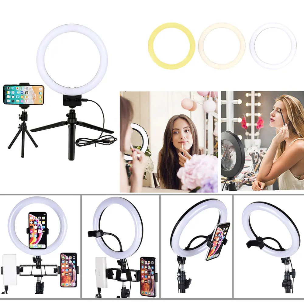 1 шт. Фотография СВЕТОДИОДНЫЙ селфи кольцо свет 7 дюймов затемнения камера