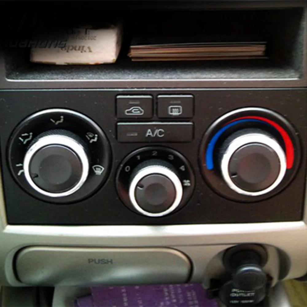 

3pcs For Hyundai elantra 04-16 car AC knob switch aluminum alloy Air conditioning heat control decoration interior car-styling