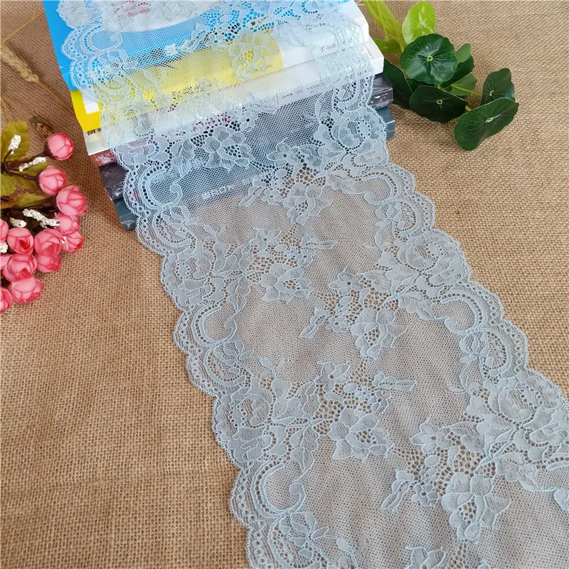 

Width 18-25cm High quality Soft elastic DIY sewing Trim fabric For garment accessaries