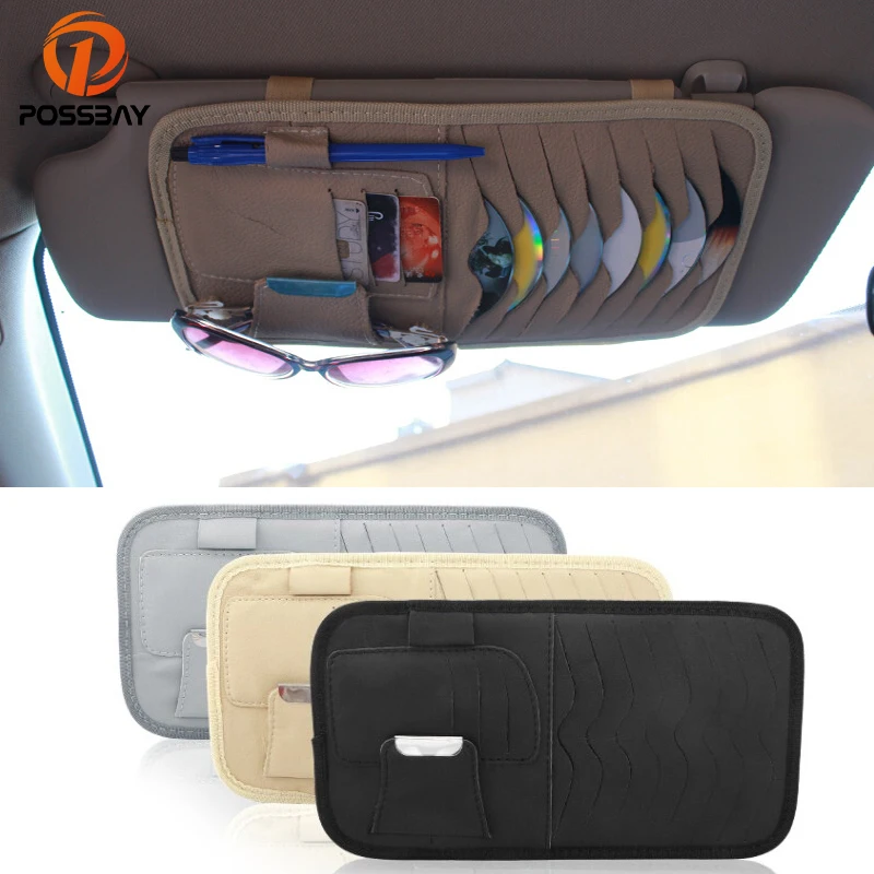 Автомобильный солнцезащитный козырек от солнца posbay держатель для CD карт и очков