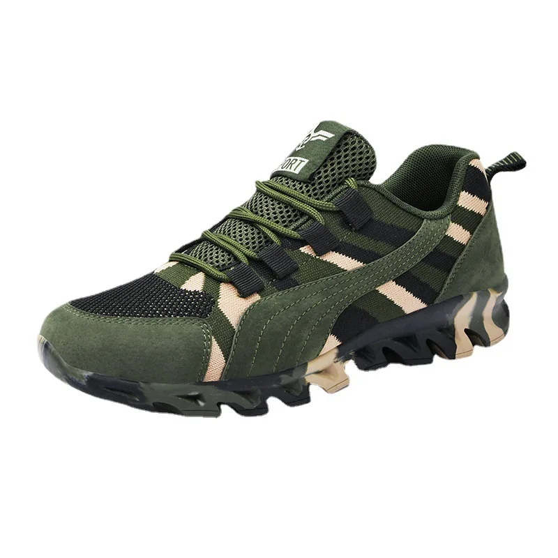 

New Camouflage Fashion Sneakers Women Summer Breathable Casual Shoes Men Army Green Light Trainers Plus Size 35-44 Lover Shoes