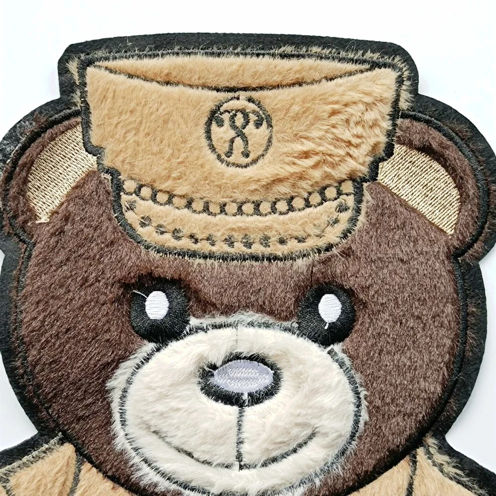 

Garment accessory large embroidery big bear patch animal cartoon patches for clothing PA-3119