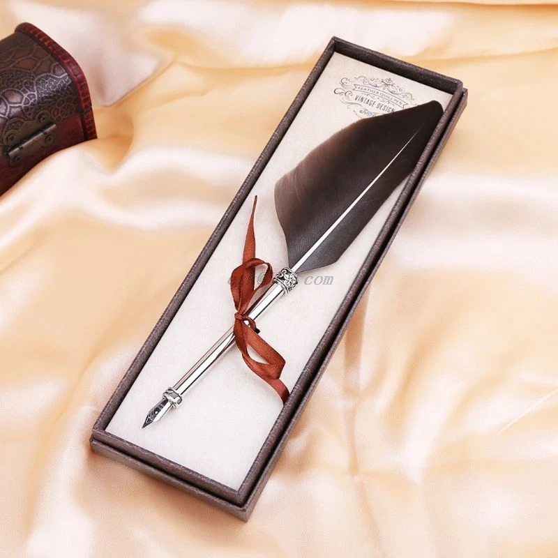 Винтажная ручка с гусиным пером для каллиграфии|Перьевые ручки| |