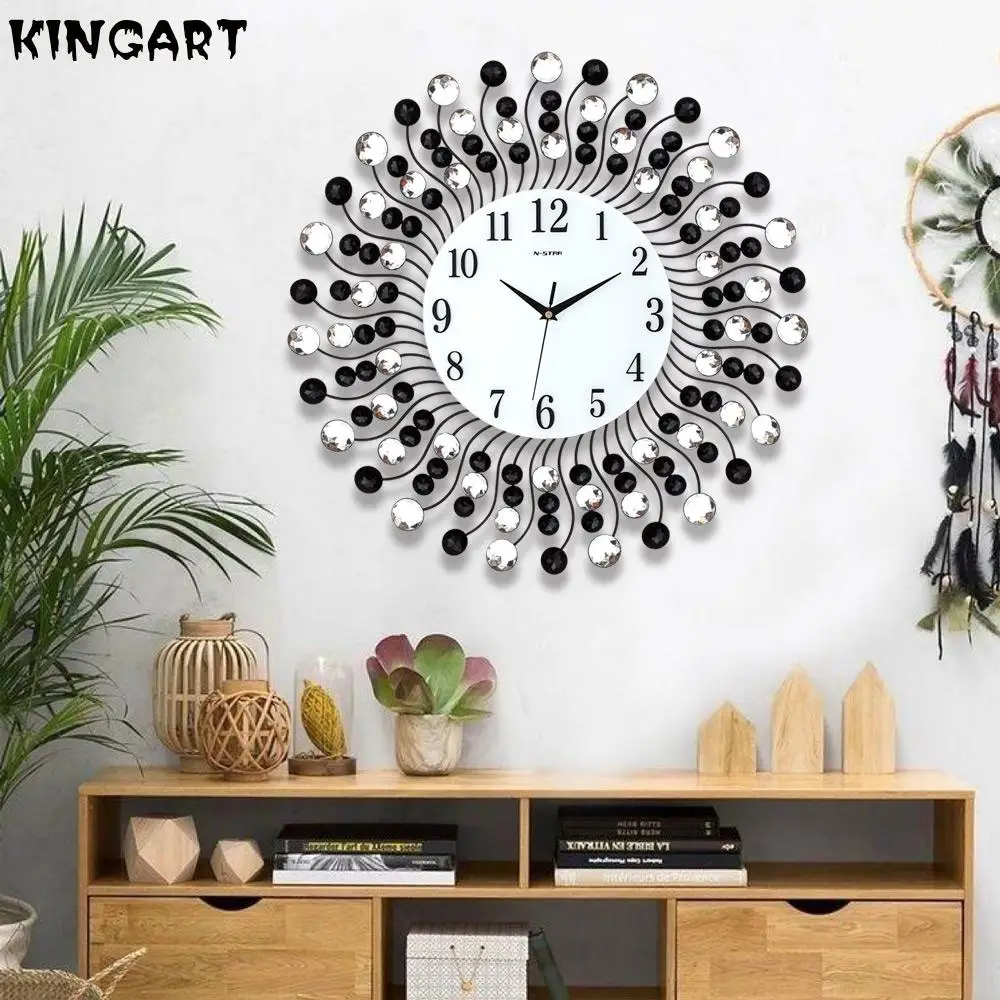 Современные дизайнерские настенные часы для гостиной 3d Роскошные
