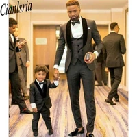 high quality one button charcoal grey groom tuxedos shawl lapel slim fit groom best man suitsjacketvestpanttie