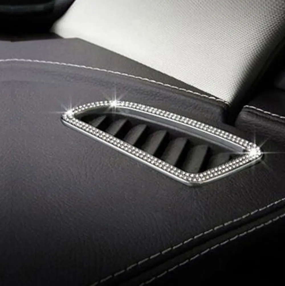 Подходит для Mercedes Benz Bling аксессуары для женщин C Класс GLC Автомобильный интерьер Кондиционер Выход Bling горный хрусталь 3D наклейки