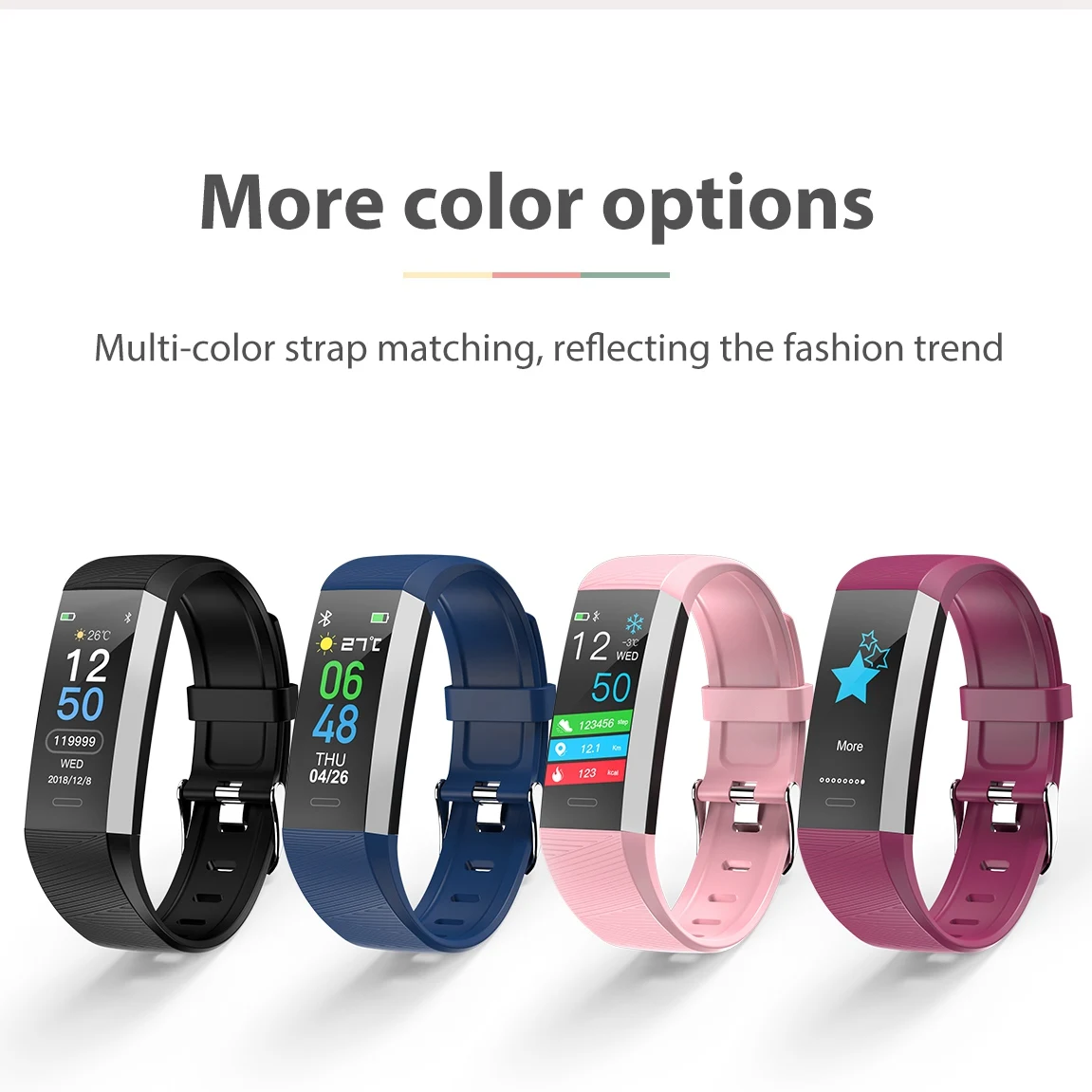 

S03 Smart Band Fitness Tracker Watch Sport Heart Rate Blood Pressure