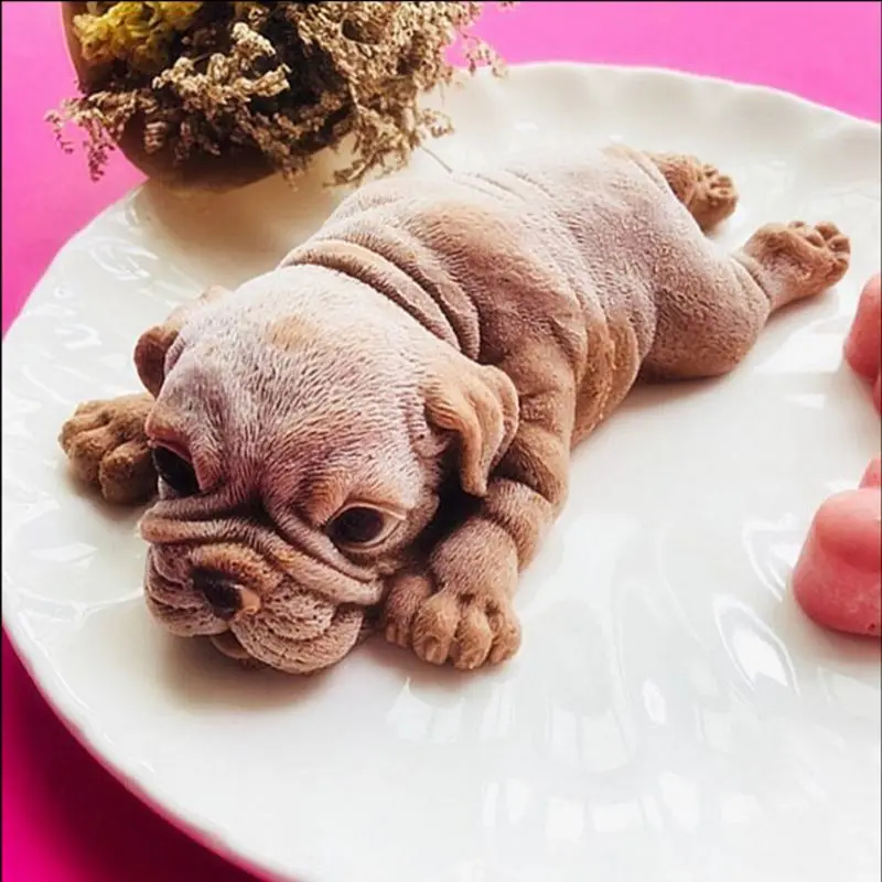 Сделай Сам украшение из помадки милая собака силиконовая форма мусс торт 3D шэр